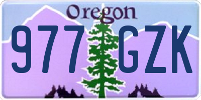 OR license plate 977GZK