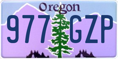OR license plate 977GZP