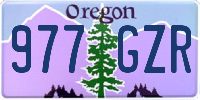 OR license plate 977GZR