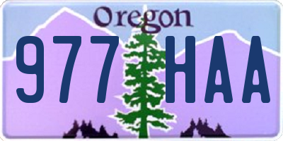OR license plate 977HAA