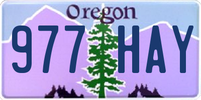 OR license plate 977HAY