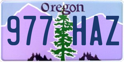 OR license plate 977HAZ