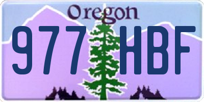 OR license plate 977HBF