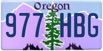 OR license plate 977HBG