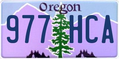 OR license plate 977HCA