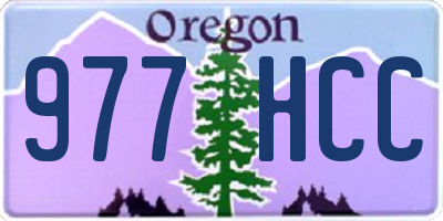 OR license plate 977HCC