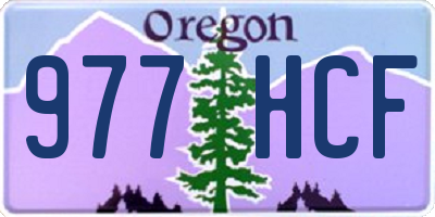 OR license plate 977HCF