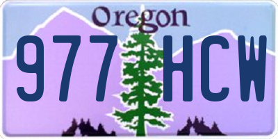 OR license plate 977HCW