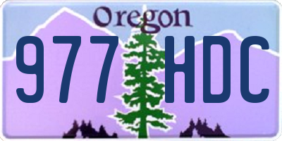 OR license plate 977HDC