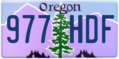 OR license plate 977HDF