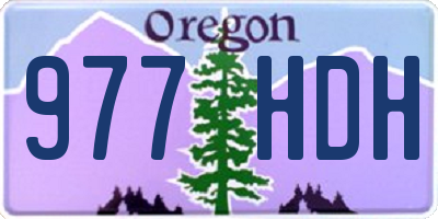 OR license plate 977HDH