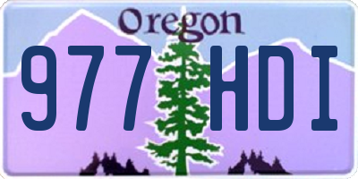 OR license plate 977HDI