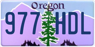 OR license plate 977HDL