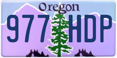 OR license plate 977HDP