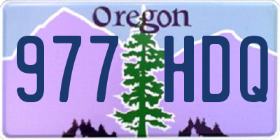 OR license plate 977HDQ