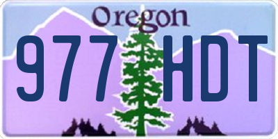 OR license plate 977HDT