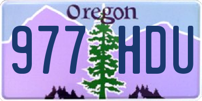OR license plate 977HDU