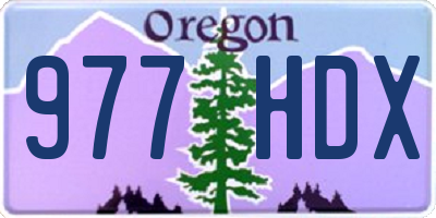 OR license plate 977HDX