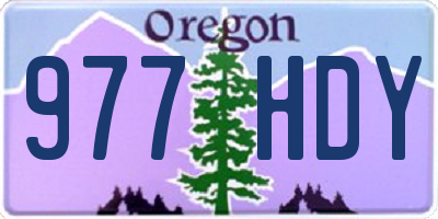 OR license plate 977HDY