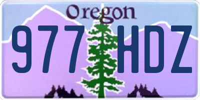 OR license plate 977HDZ