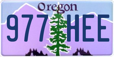 OR license plate 977HEE