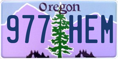 OR license plate 977HEM