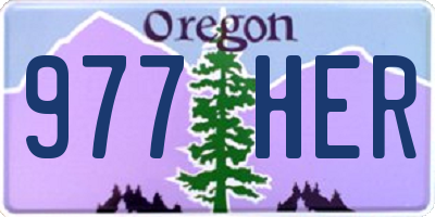 OR license plate 977HER