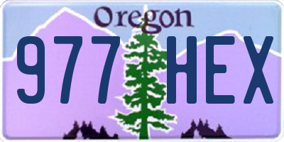 OR license plate 977HEX