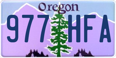OR license plate 977HFA