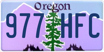 OR license plate 977HFC