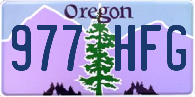 OR license plate 977HFG