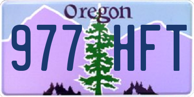 OR license plate 977HFT