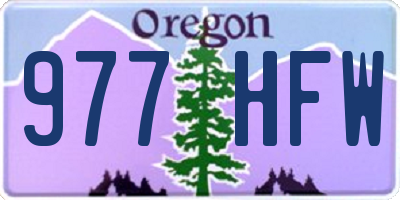 OR license plate 977HFW