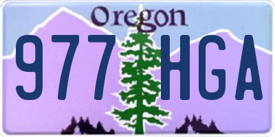 OR license plate 977HGA