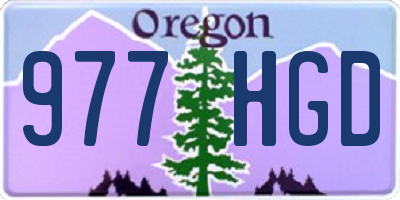 OR license plate 977HGD