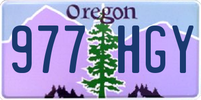 OR license plate 977HGY