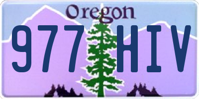 OR license plate 977HIV