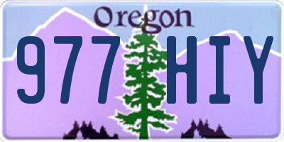 OR license plate 977HIY