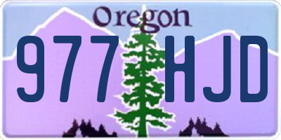 OR license plate 977HJD