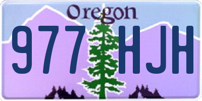 OR license plate 977HJH