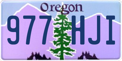 OR license plate 977HJI