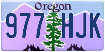 OR license plate 977HJK
