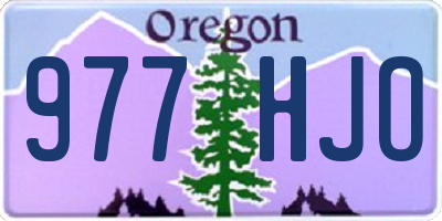 OR license plate 977HJO