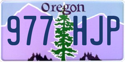 OR license plate 977HJP