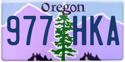 OR license plate 977HKA