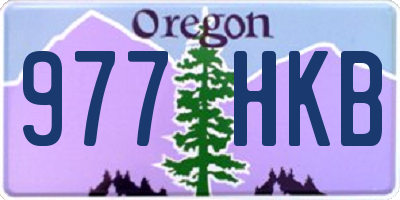 OR license plate 977HKB