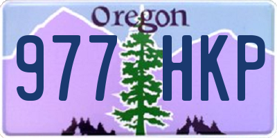 OR license plate 977HKP