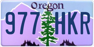 OR license plate 977HKR