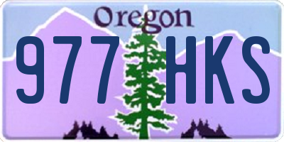 OR license plate 977HKS