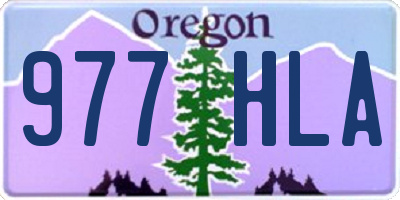 OR license plate 977HLA